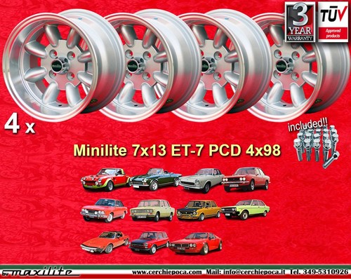 Cerchi bulloni fiat minilite - cerchi+bulloni,